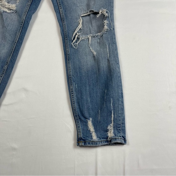 Zara Woman Premium Denim Collection Distressed Ripped Blue Jeans Women’s USA- 8 - Picture 3 of 16